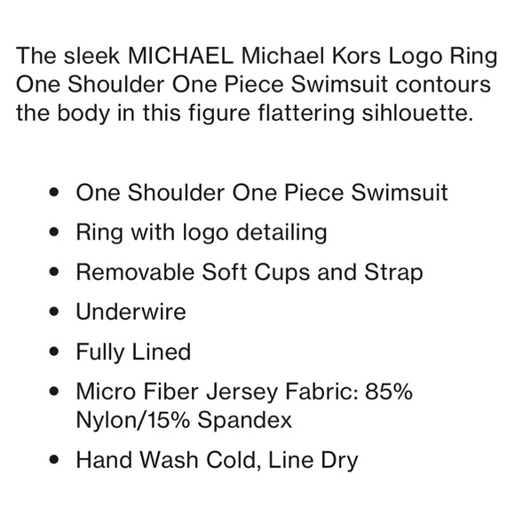 Michael Kors Signature Feather One Piece - Picture 16 of 16